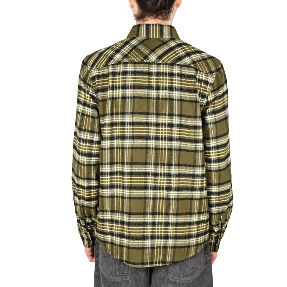 Brixton Bowery L/S Shirt - Ivy Green/Olive Surplus/Black