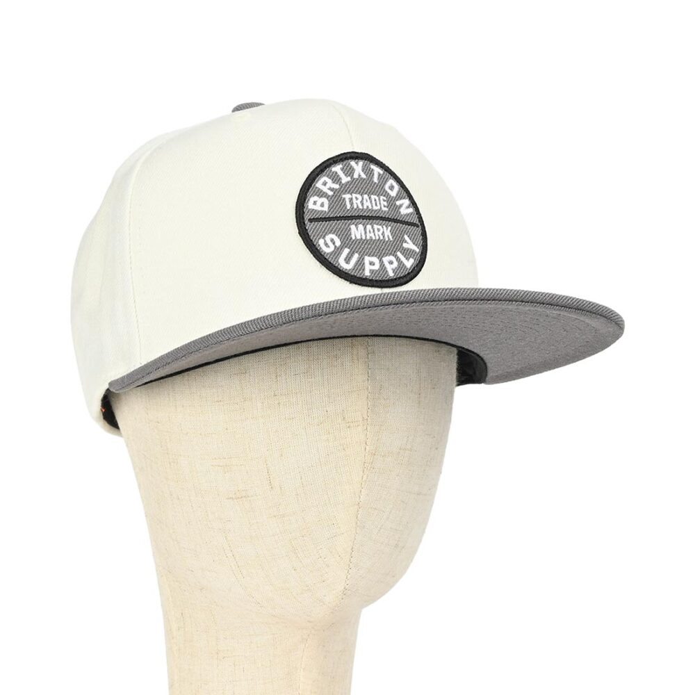 Brixton Oath III Snapback Cap - Charcoal/Off White