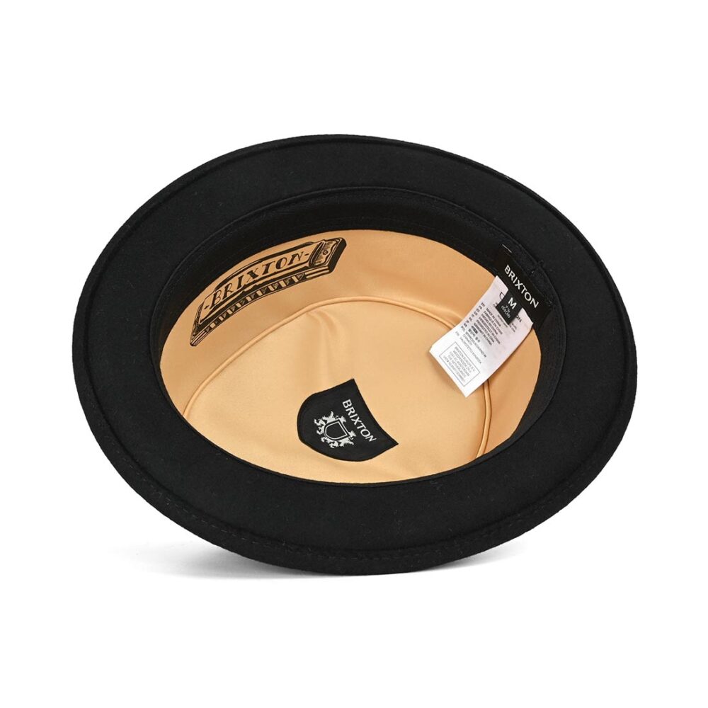 Brixton Stout Pork Pie Hat - Black/Black