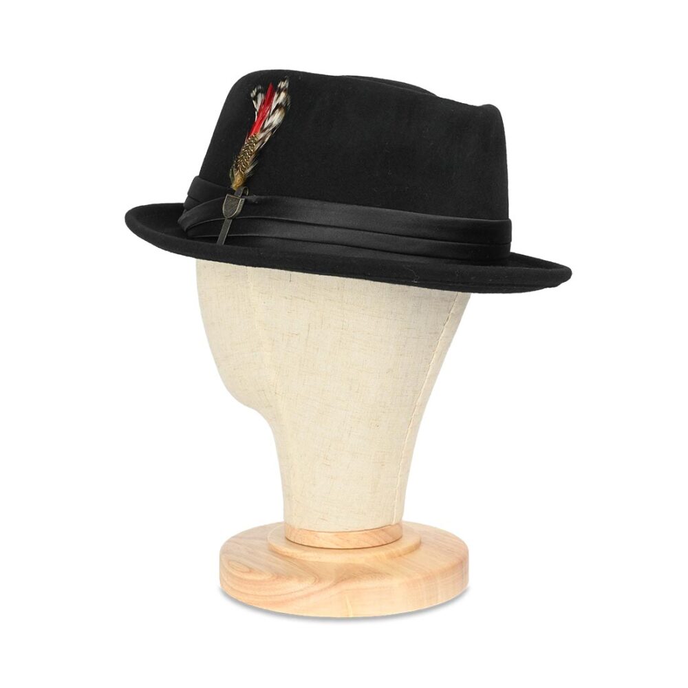 Brixton Stout Pork Pie Hat - Black/Black