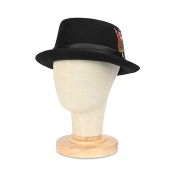 Brixton Stout Pork Pie Hat - Black/Black
