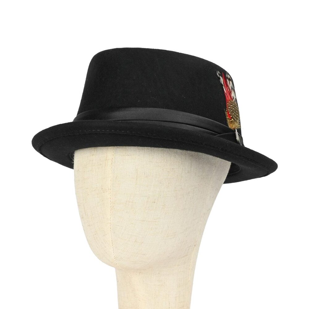 Brixton Stout Pork Pie Hat - Black/Black
