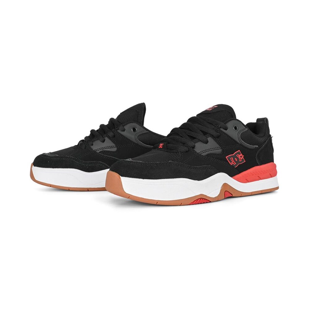 DC Ascend S Skate Shoes - Black/Red/Black
