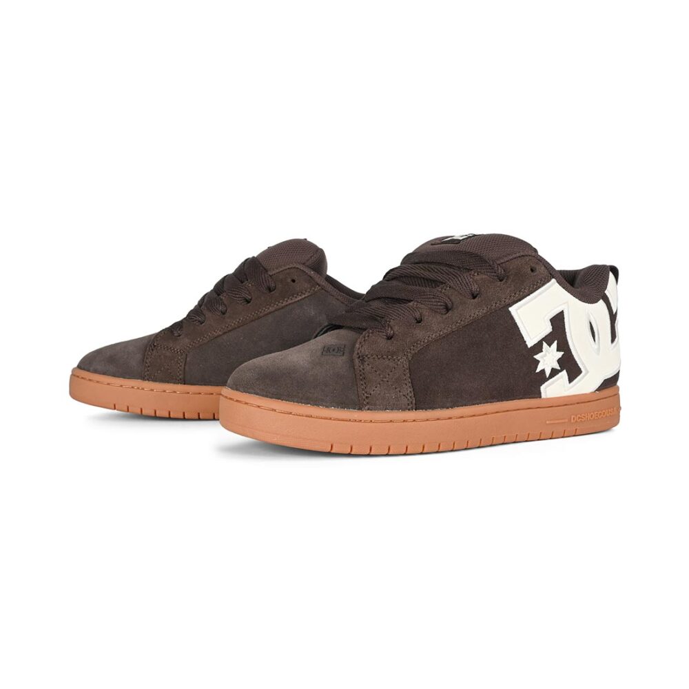 DC Court Graffik Skate Shoes - Brown/Gum