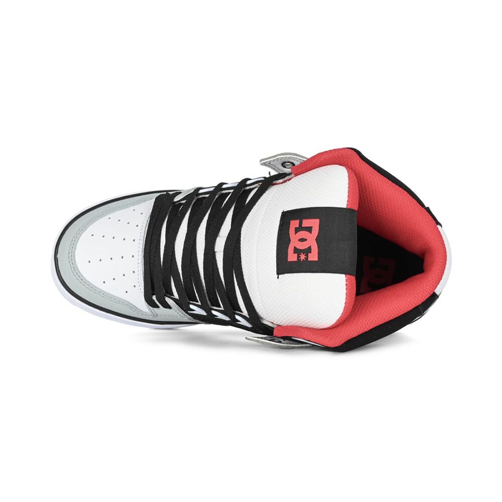 DC Pure High Top WC Shoes - Grey/Black/White/Red