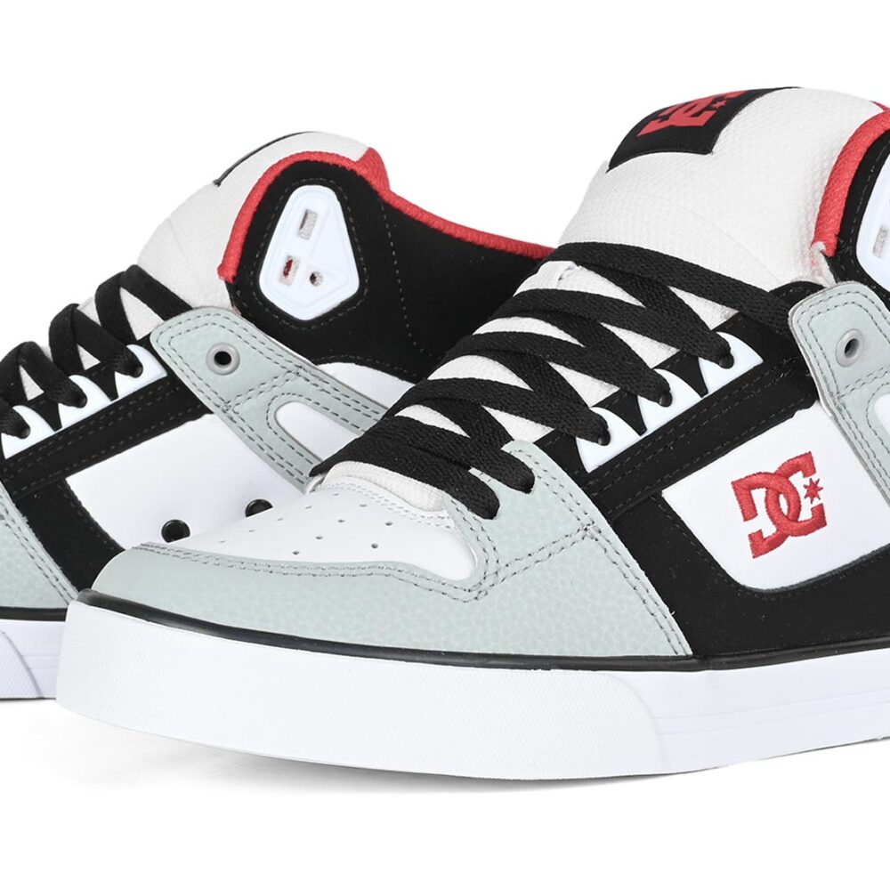 DC Pure High Top WC Shoes - Grey/Black/White/Red