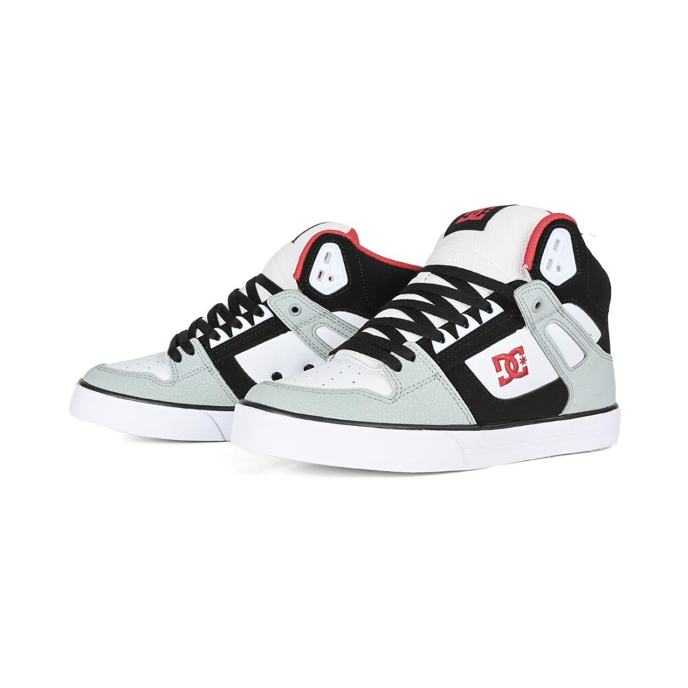 DC Pure High Top WC Shoes - Grey/Black/White/Red
