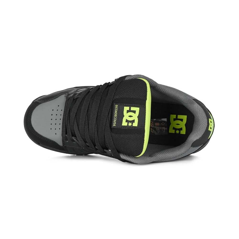 DC Stag Skate Shoes - Black/Lime
