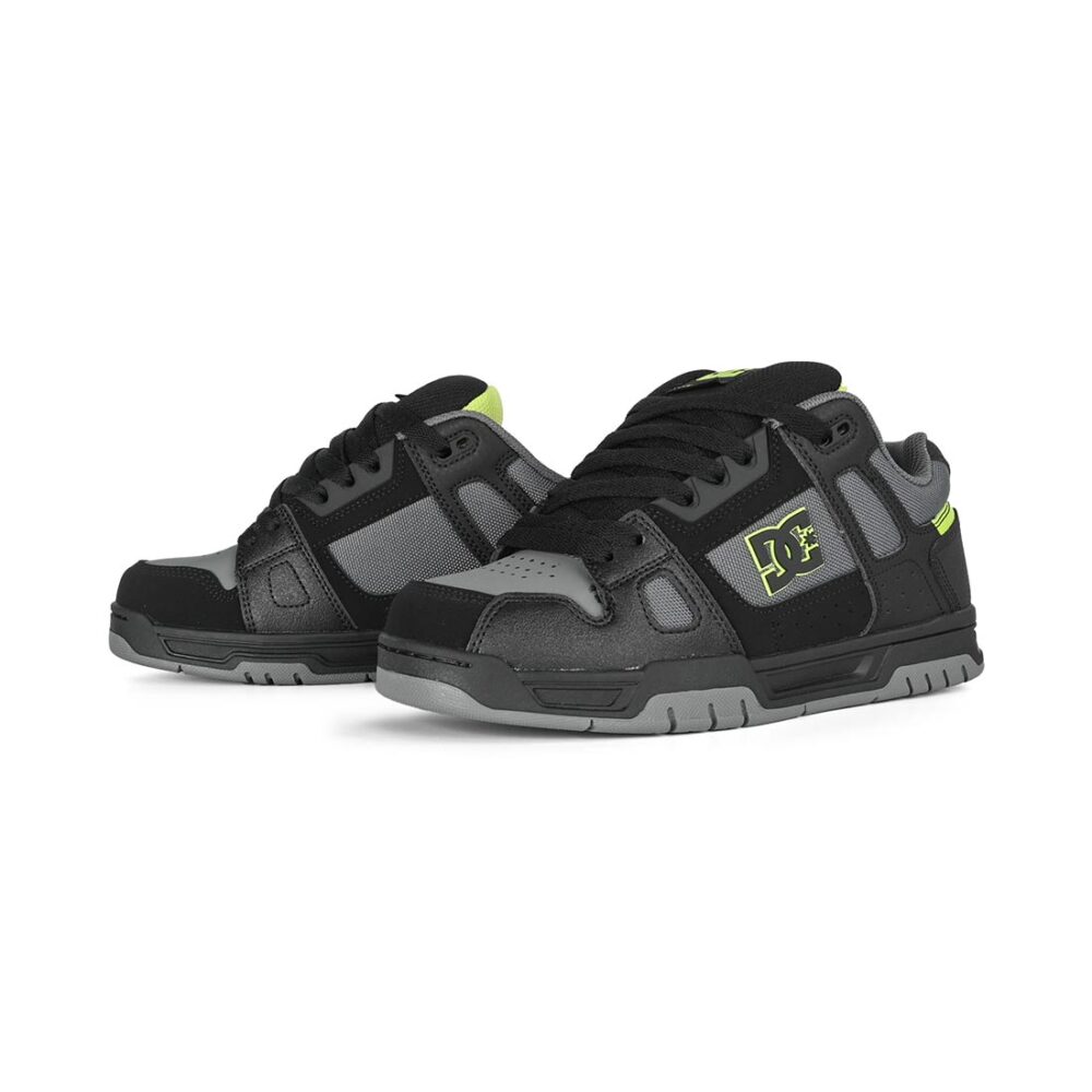 DC Stag Skate Shoes - Black/Lime
