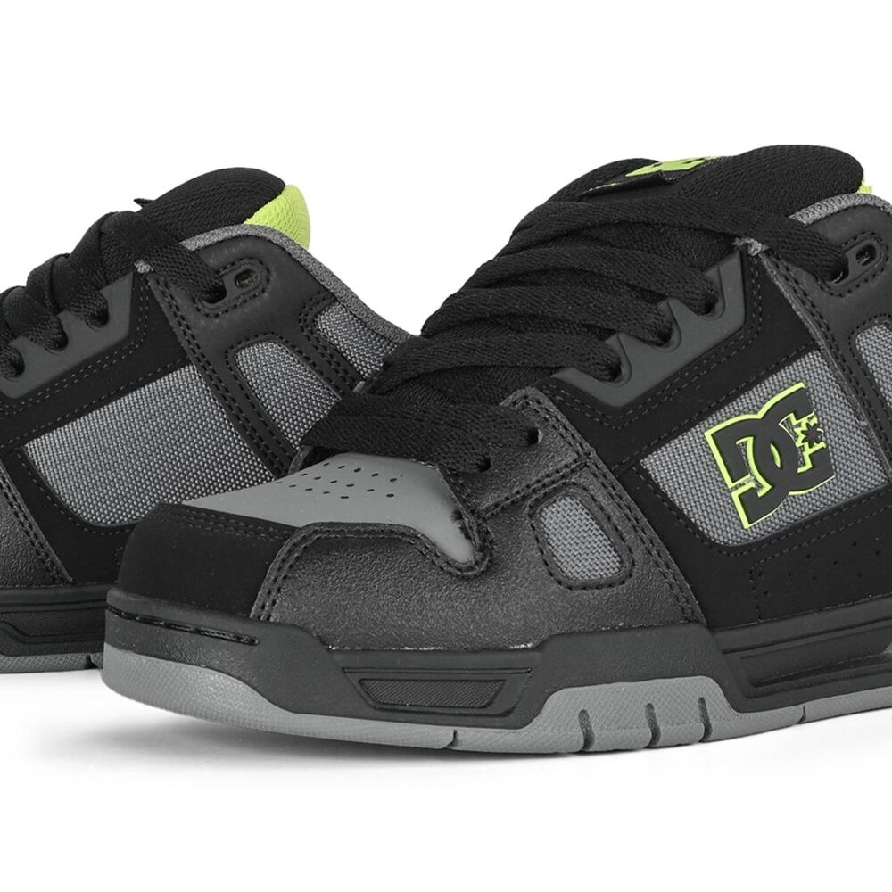 DC Stag Skate Shoes - Black/Lime