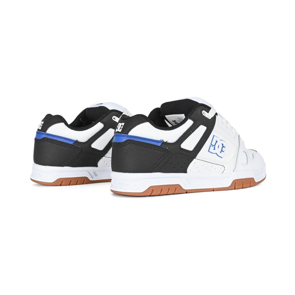 DC Stag Skate Shoes - White/Black/Blue