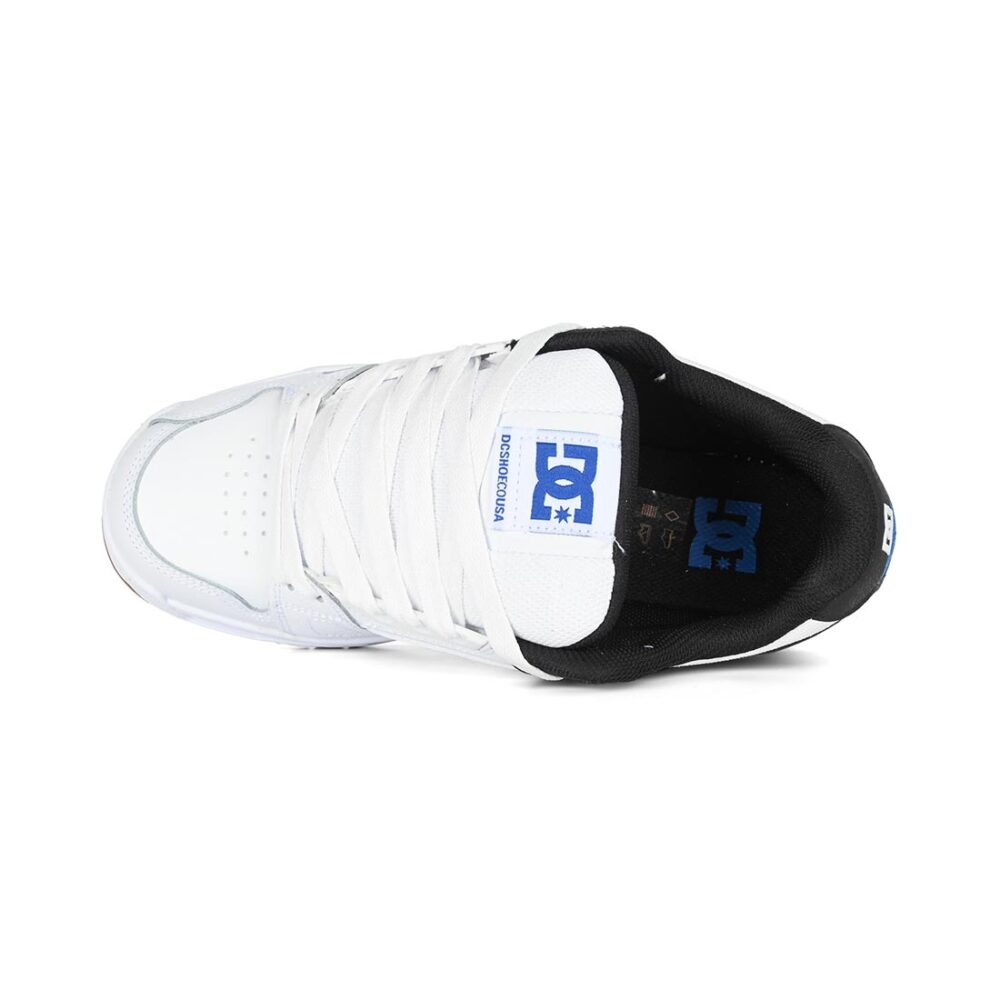DC Stag Skate Shoes - White/Black/Blue