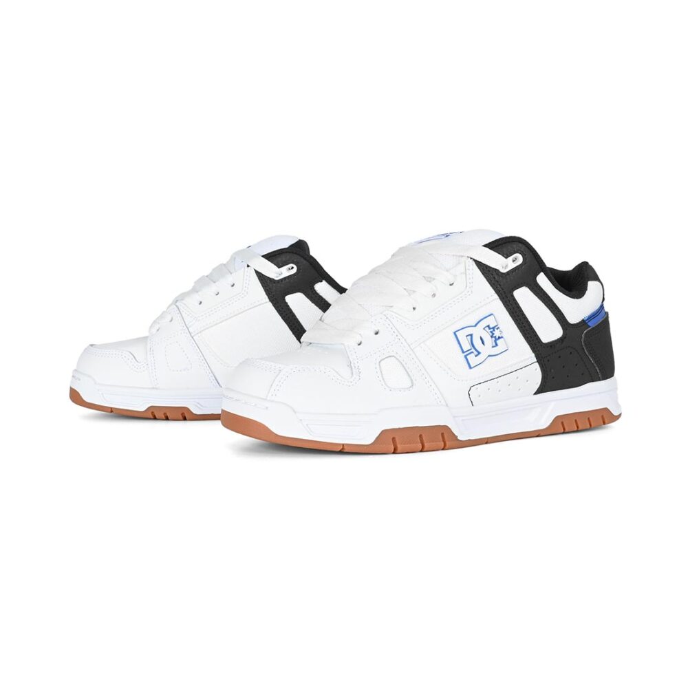 DC Stag Skate Shoes - White/Black/Blue