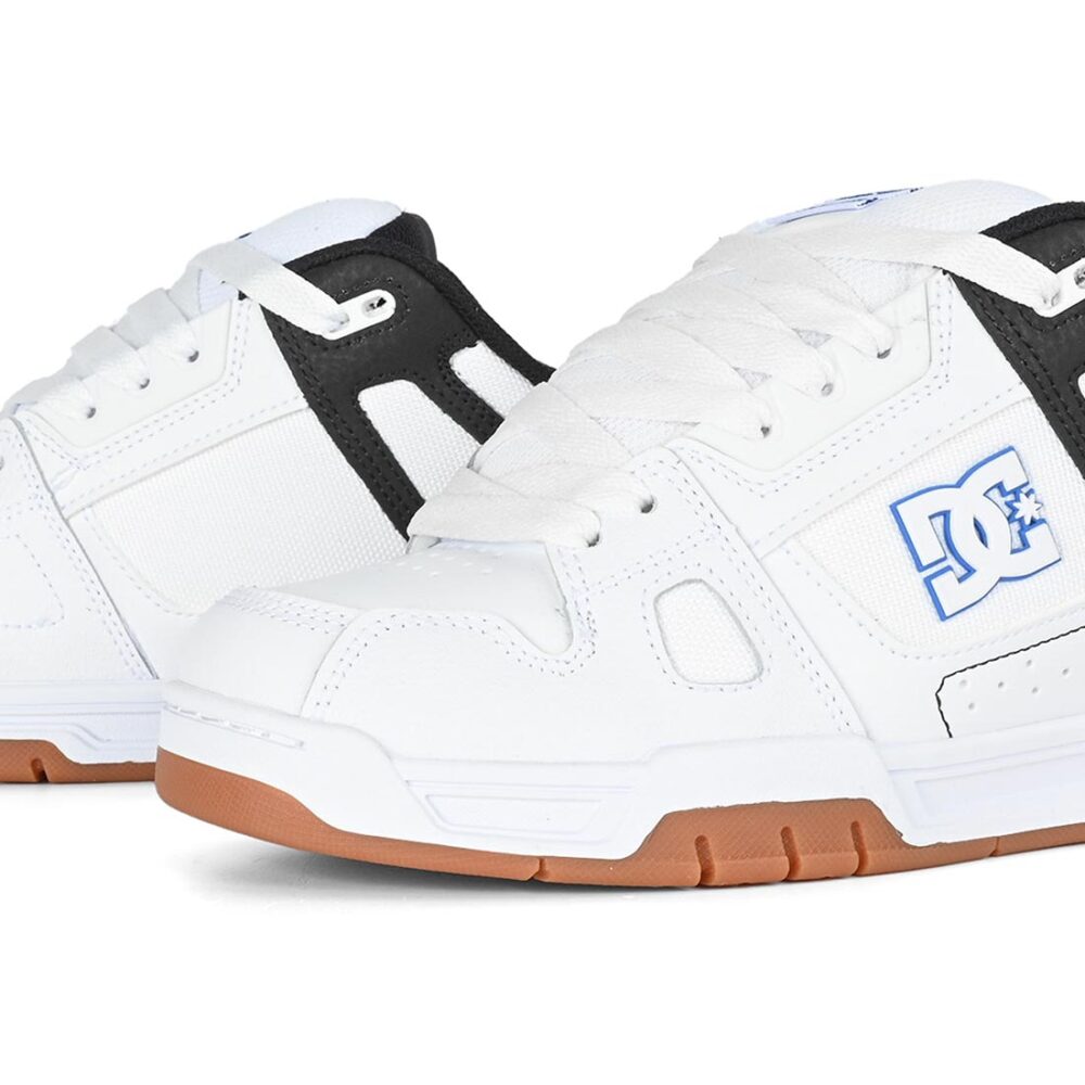 DC Stag Skate Shoes - White/Black/Blue