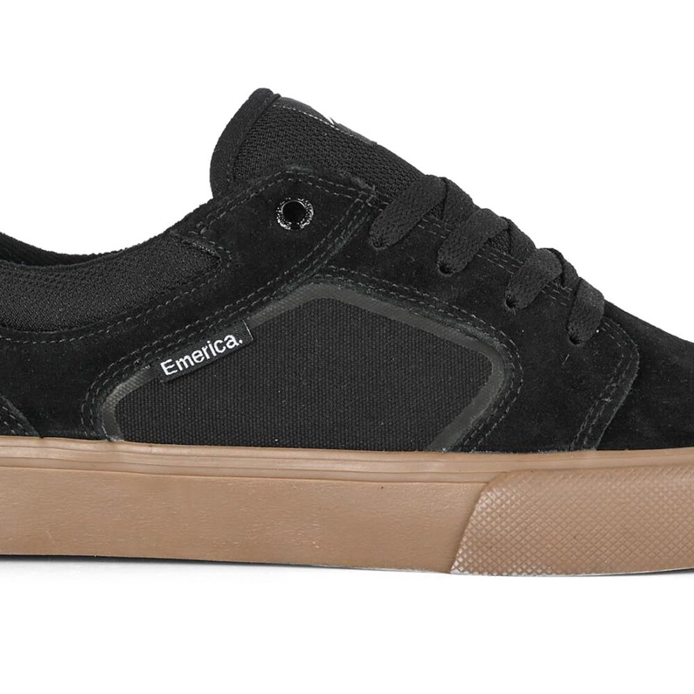Emerica Cadence Skate Shoes - Black/Gum