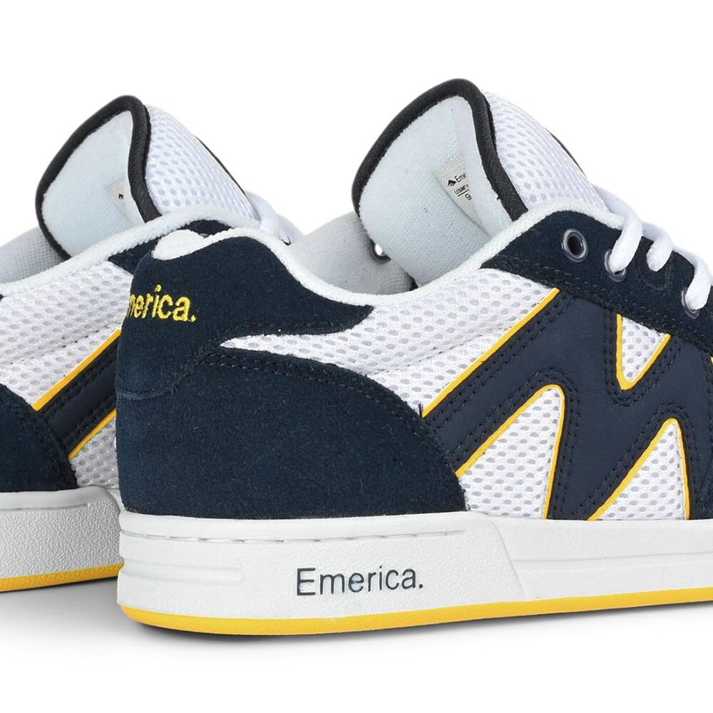 Emerica OG-1 Skate Shoes - Navy/White/Yellow