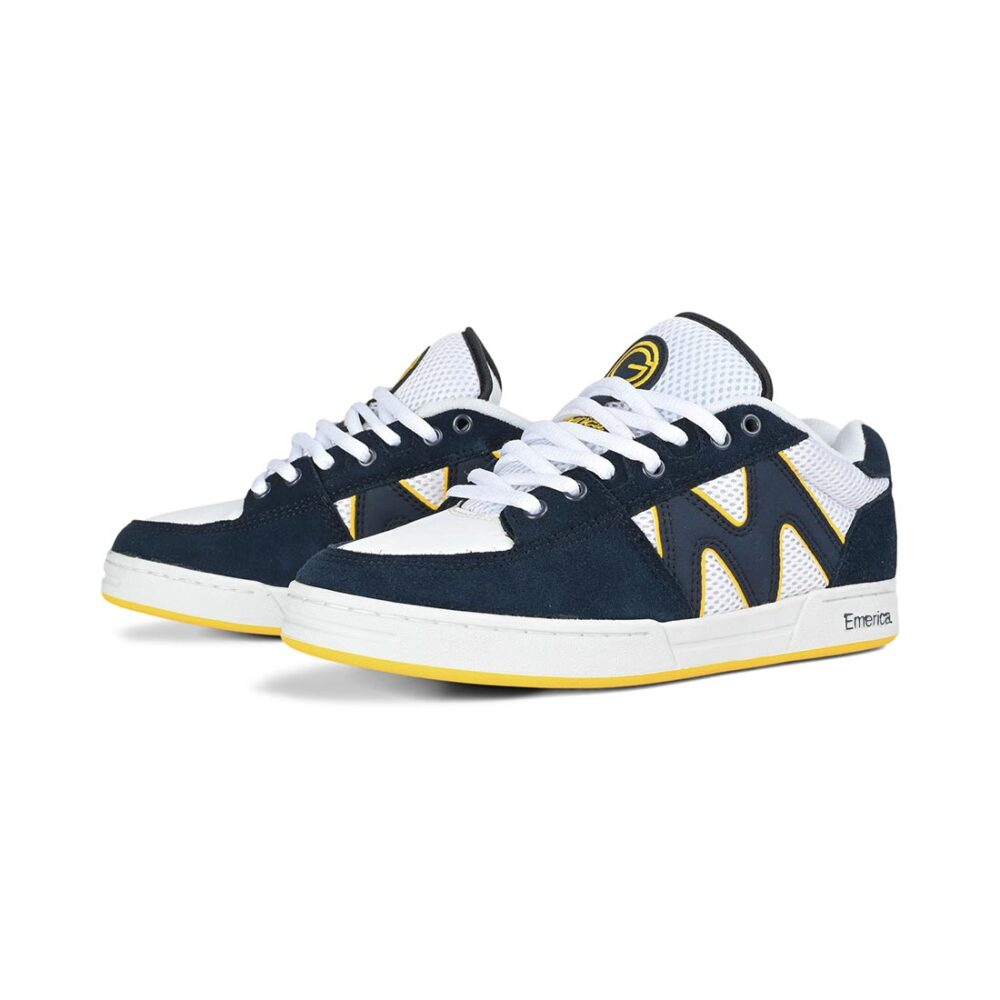 Emerica OG-1 Skate Shoes - Navy/White/Yellow