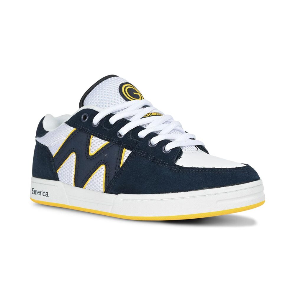 Emerica OG-1 Skate Shoes - Navy/White/Yellow