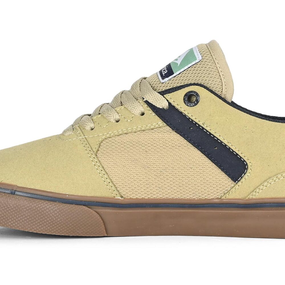 Emerica The Low Vulc Skate Shoes - Tan/Blue/Green