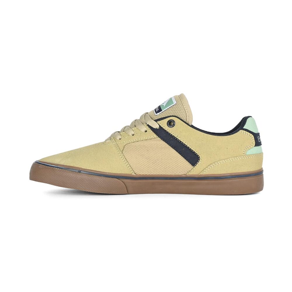 Emerica The Low Vulc Skate Shoes - Tan/Blue/Green