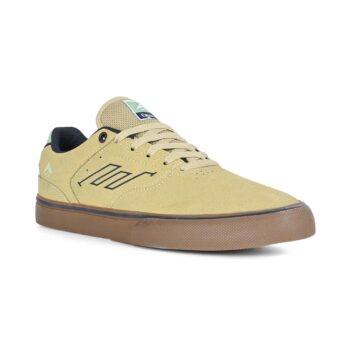 Emerica The Low Vulc Skate Shoes - Tan/Blue/Green