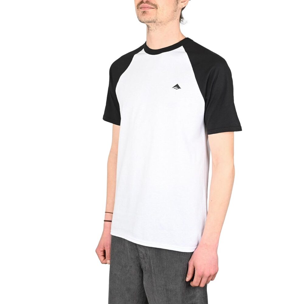 Emerica Triangle Baseball T-Shirt - Black/White