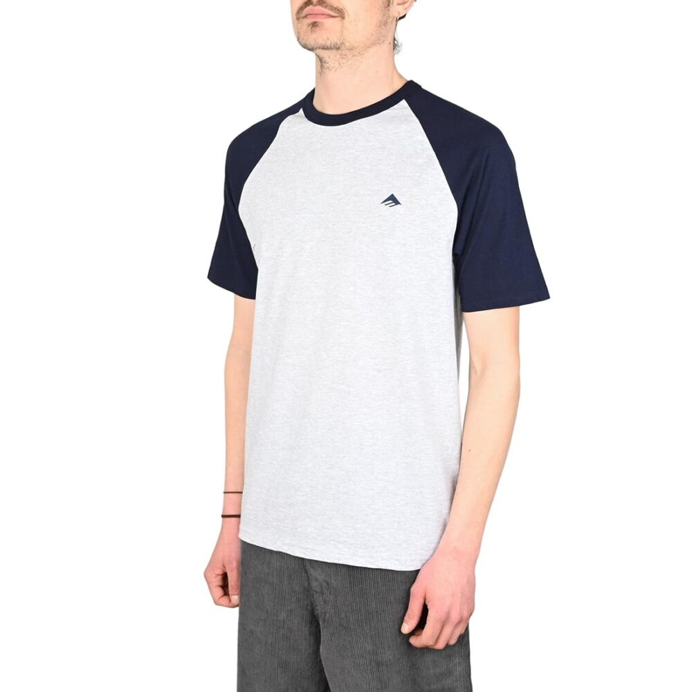 Emerica Triangle Baseball T-Shirt - Navy/Grey