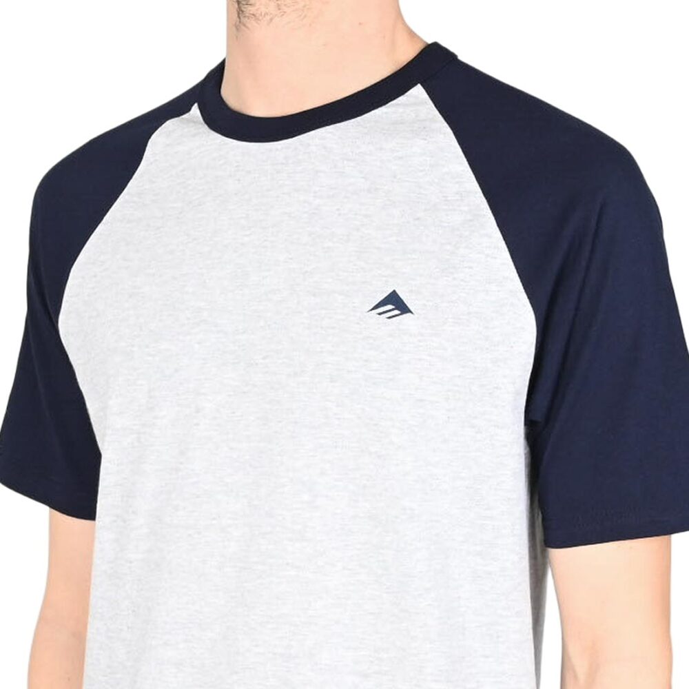 Emerica Triangle Baseball T-Shirt - Navy/Grey