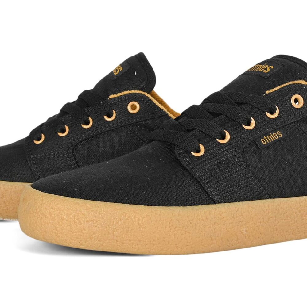 Etnies Barge LS Skate Shoes - Black Raw