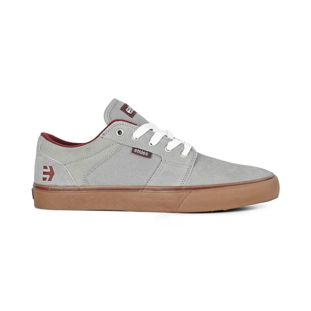 Etnies Barge LS Skate Shoes - Grey/Gum/Red