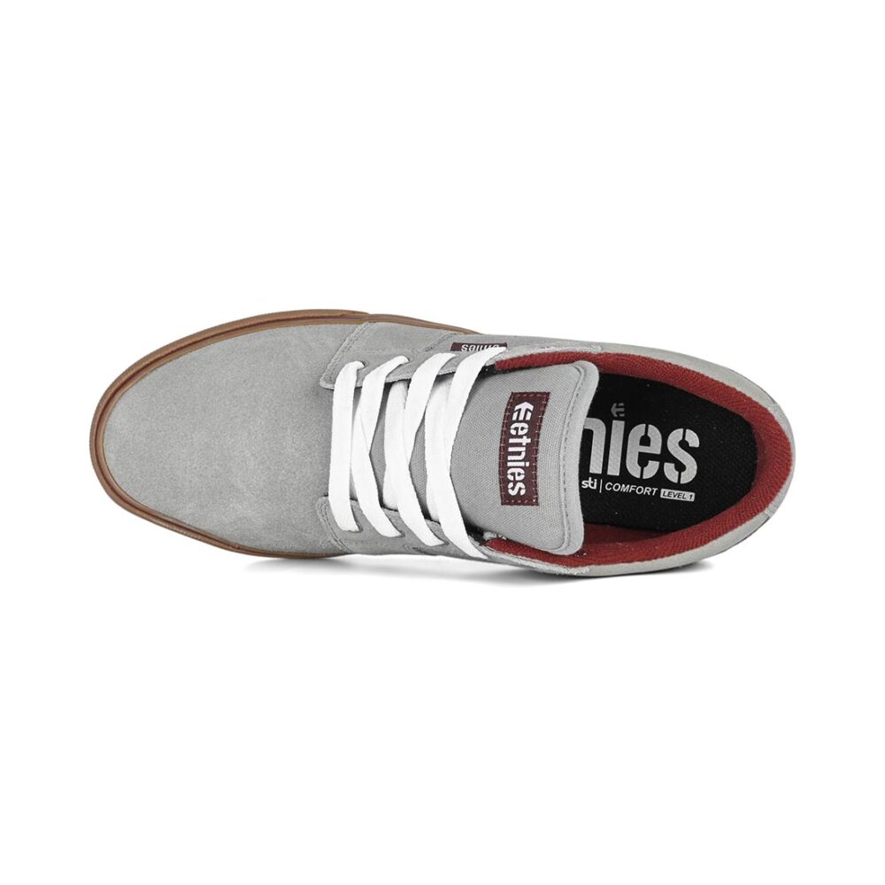 Etnies Barge LS Skate Shoes - Grey/Gum/Red
