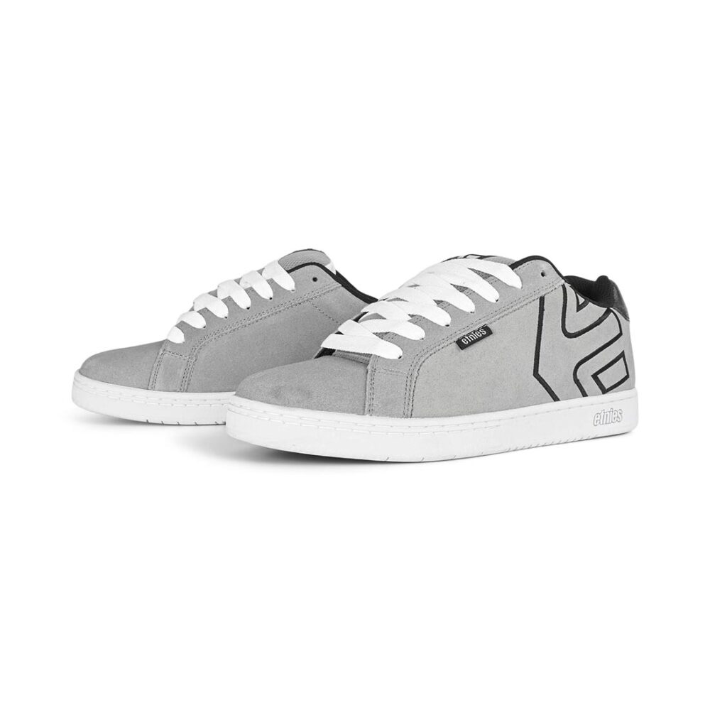 Etnies Fader Skate Shoes - Light Grey/Black