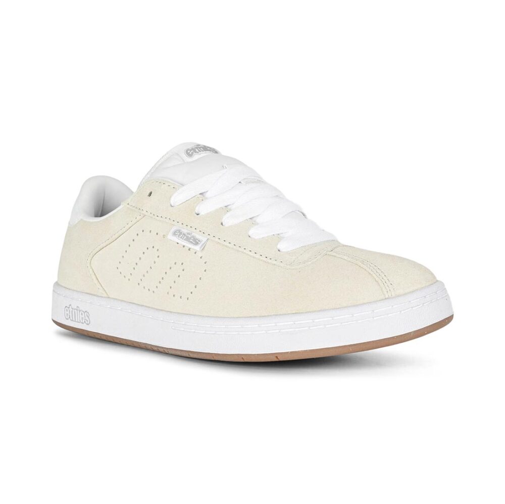 Etnies Scam Skate Shoes - White/White