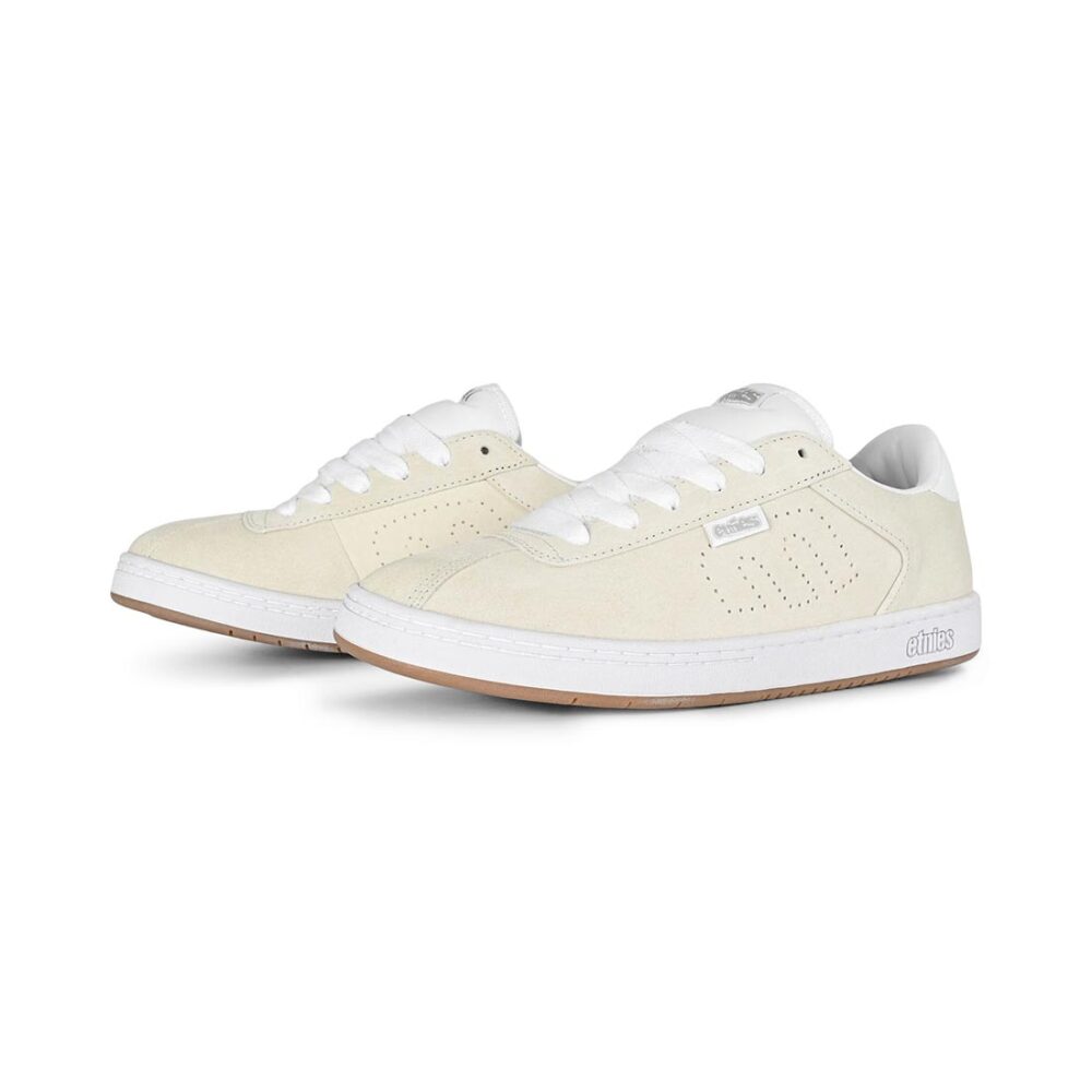 Etnies Scam Skate Shoes - White/White