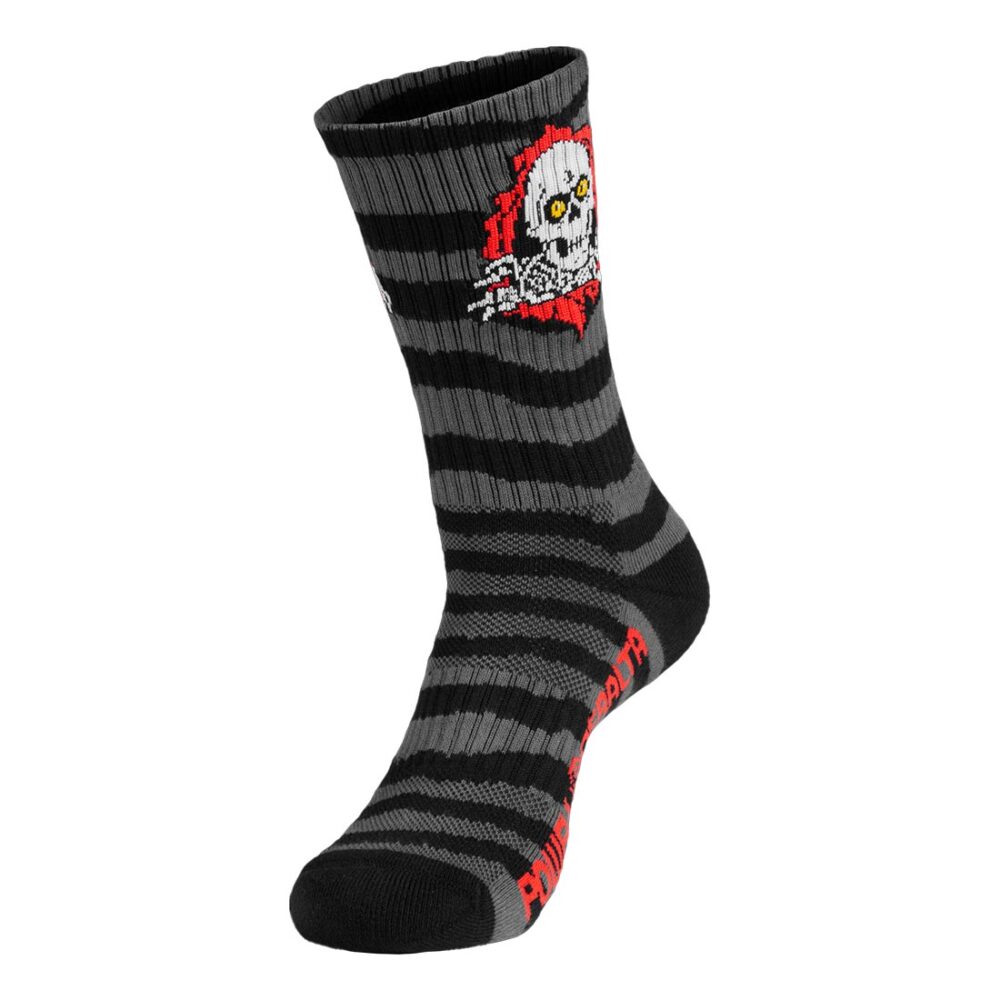 Powell Peralta Ripper Crew Socks - Charcoal/Black