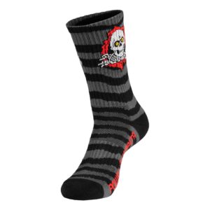 Powell Peralta Ripper Rip Stripes Crew Socks - Charcoal/Black (Copy)
