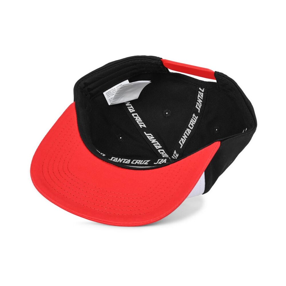 Santa Cruz Classic Dot Snapback Cap - White/Black/Red