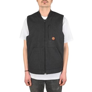 Santa Cruz Classic Label Vest Gilet - Washed Black