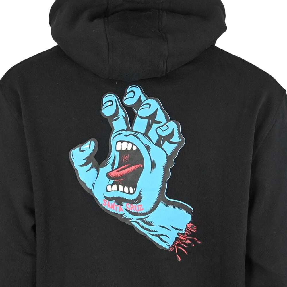 Santa Cruz Screaming Hand Chest Pullover Hoodie - Black