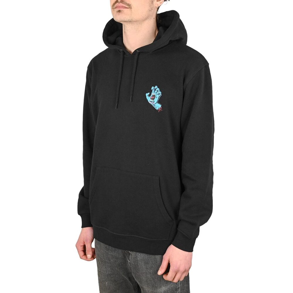 Santa Cruz Screaming Hand Chest Pullover Hoodie - Black