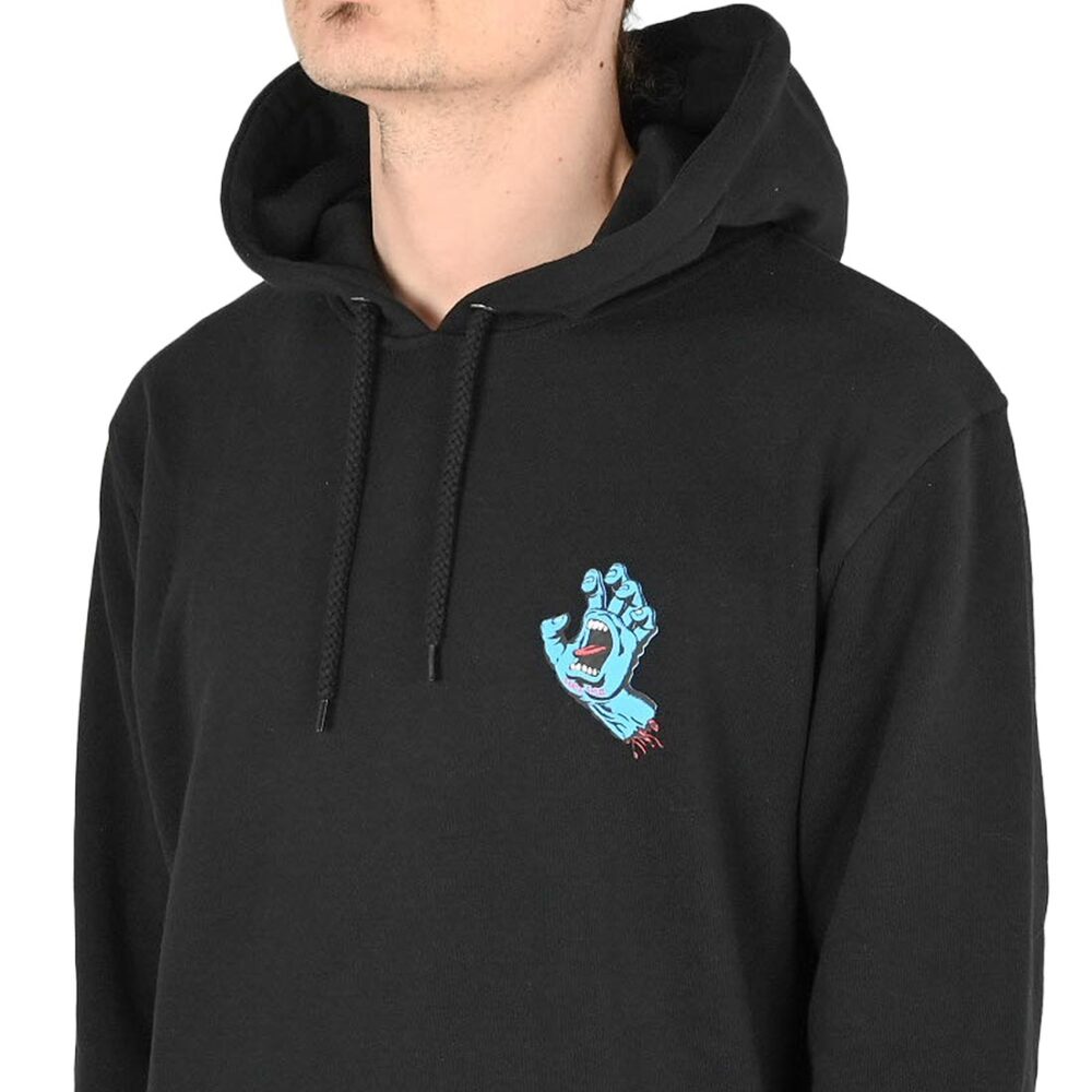 Santa Cruz Screaming Hand Chest Pullover Hoodie - Black