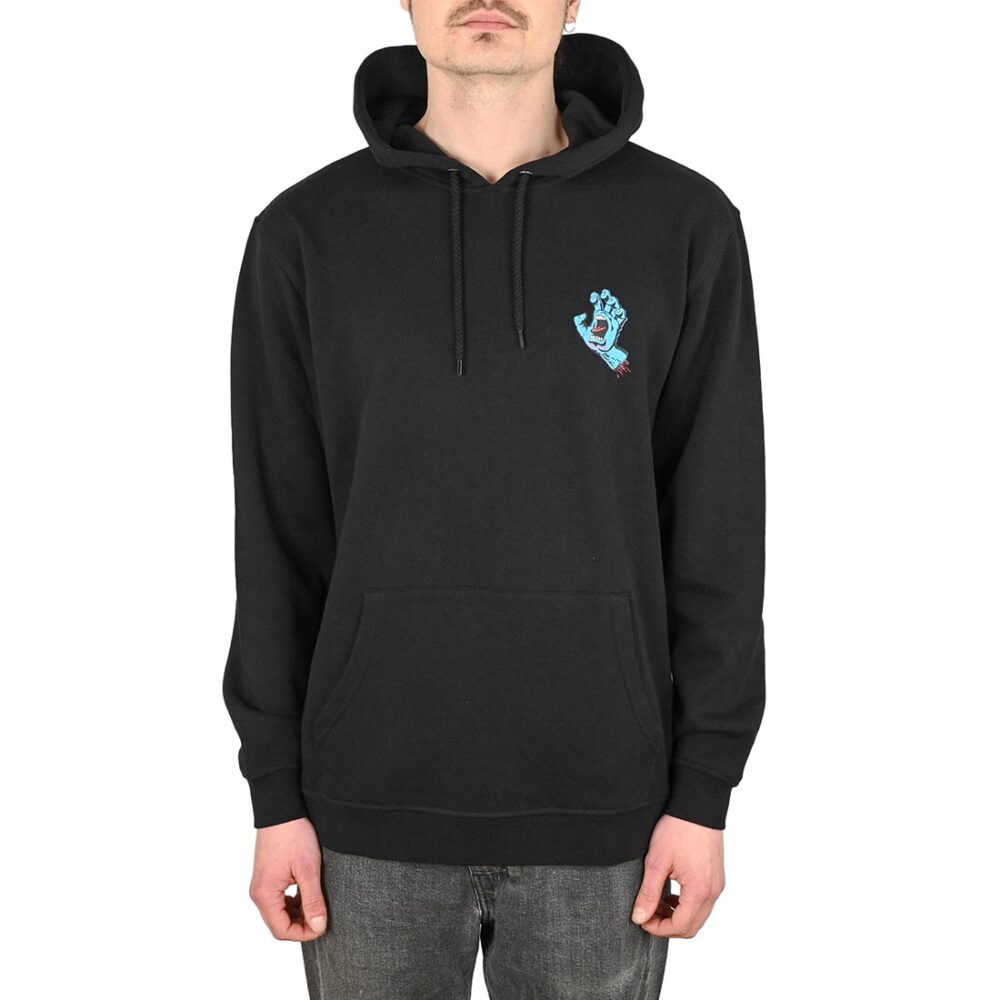 Santa Cruz Screaming Hand Chest Pullover Hoodie - Black