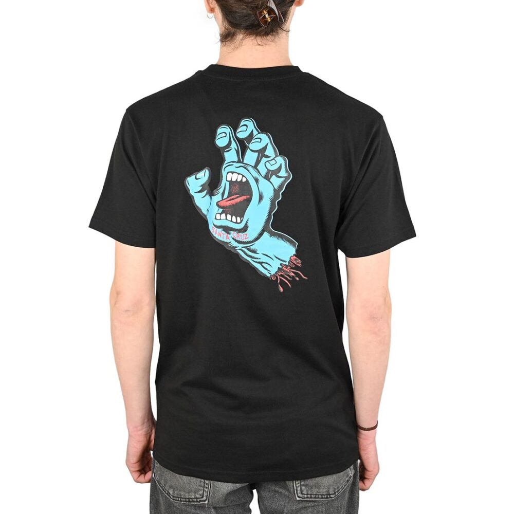 Santa Cruz Screaming Hand Chest S/S T-Shirt - Black (SP25)
