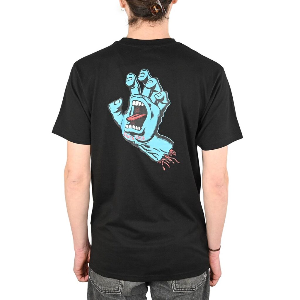 Santa Cruz Screaming Hand Chest S/S T-Shirt - Black (SP25)