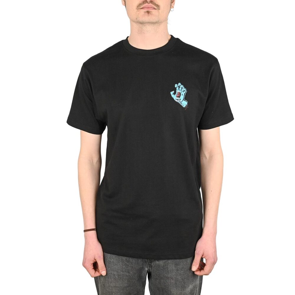 Santa Cruz Screaming Hand Chest S/S T-Shirt - Black (SP25)
