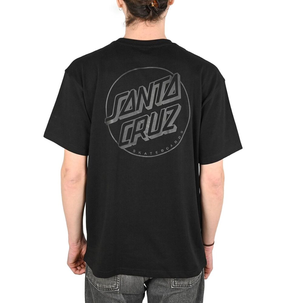 Santa Cruz Tonal Opus Dot Stripe S/S T-Shirt - Black