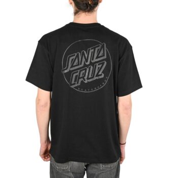 Santa Cruz Tonal Opus Dot Stripe S/S T-Shirt - Black