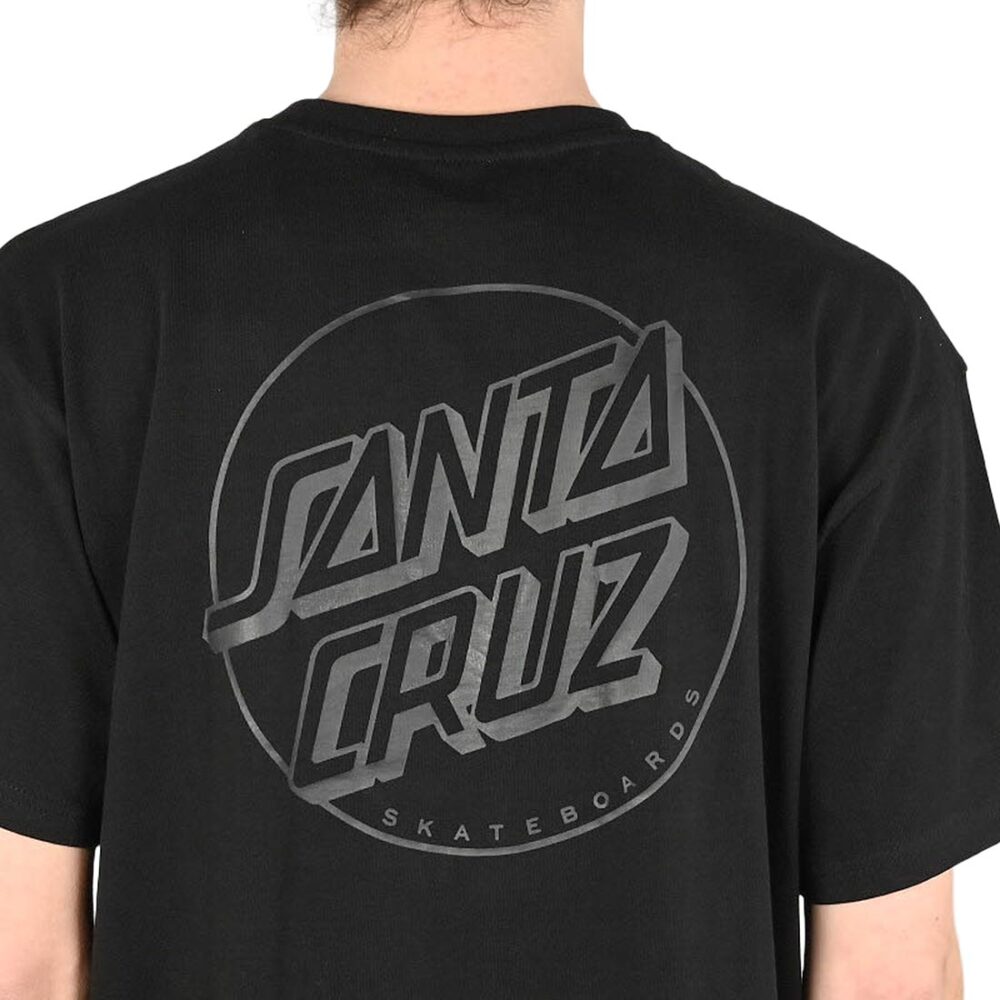 Santa Cruz Tonal Opus Dot Stripe S/S T-Shirt - Black