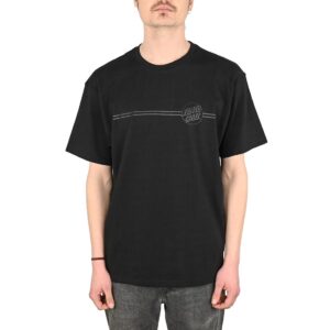 Santa Cruz Tonal Opus Dot Stripe S/S T-Shirt - Black