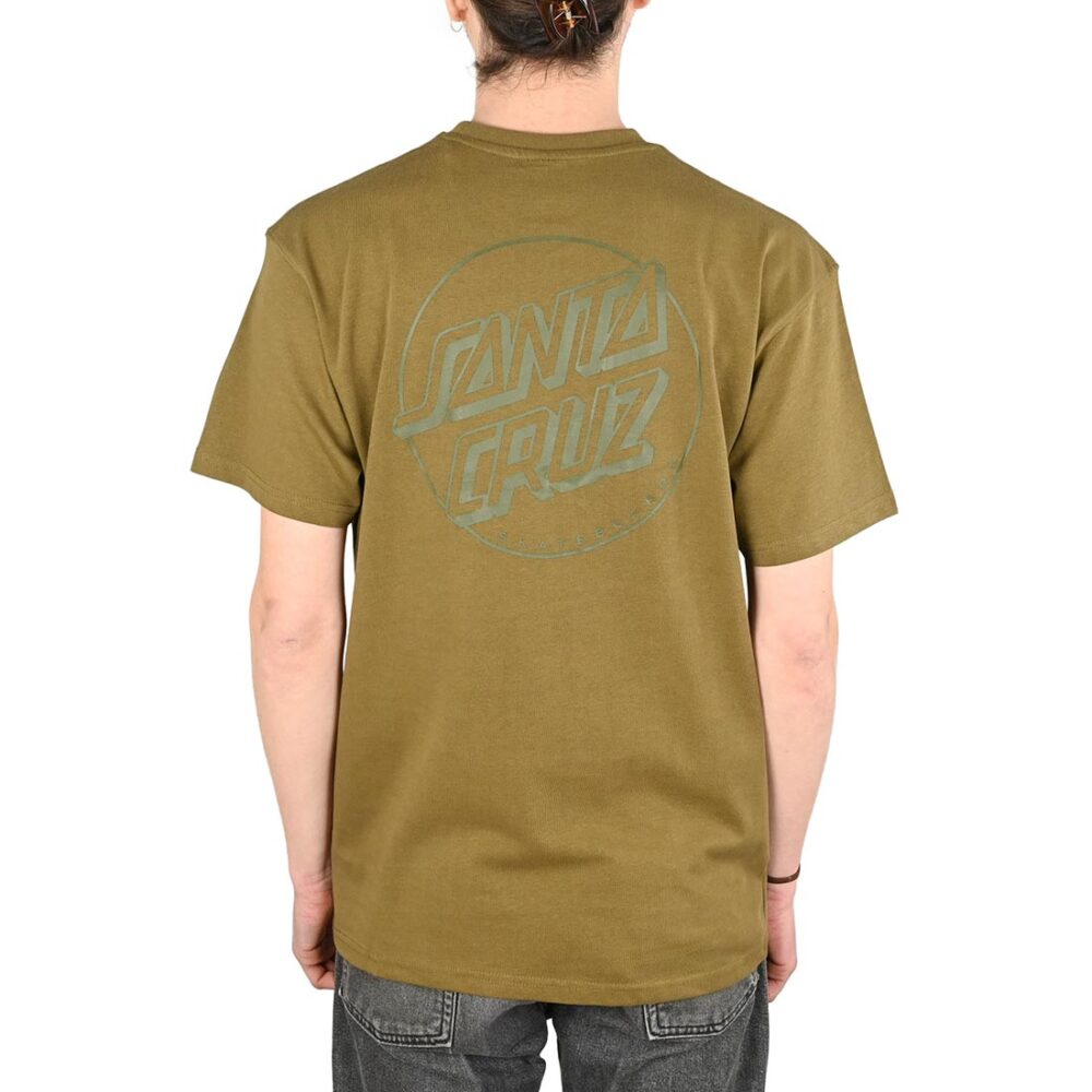 Santa Cruz Tonal Opus Dot Stripe S/S T-Shirt - Uniform Green